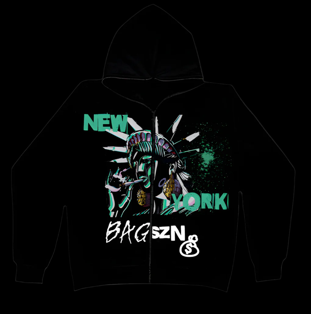 BAGSZN Zip-Up Hoodie “NEW YORK”