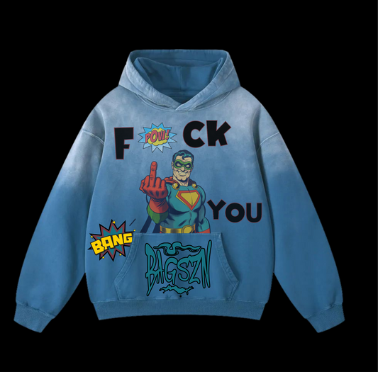 BAGSZN Washed Hoodie “FCK YOU”