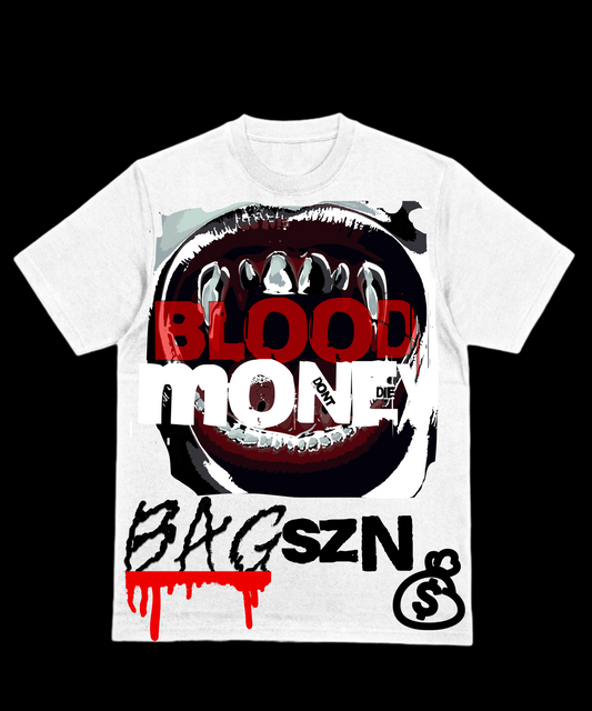 BAGSZN Cotton T-Shirt "BLOOD MONEY